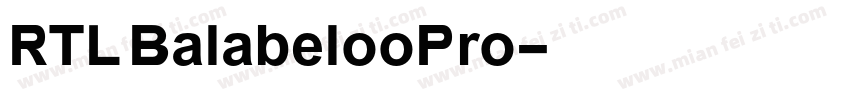 RTL BalabelooPro字体转换